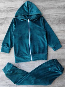 Костюм "Велюр" зеленый(темный), унисекс 3-5-7-9 лет