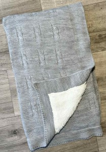 Плед Becol "Коса" сірий(темний), унісекс 80*90