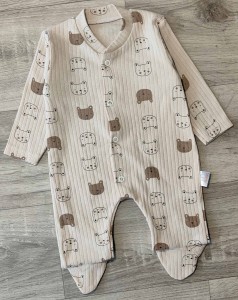 Чоловічок «Ведмідь» бежевий, хлопчик 0-3-6 місяців