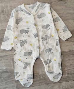 Чоловічок «Cute bear» білий, хлопчик 0-3-6 місяців