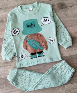 Піжама Supermini "Baby Happy" зелений(м'ятий/бірюзовий), хлопчик 1-2-3 років