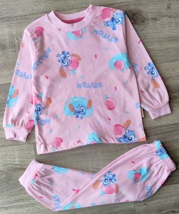 Піжама Supermini «Стіч» рожевий, дівчинка 5-6-7-8 років
