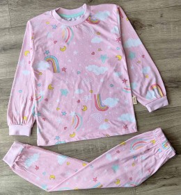 Піжама Supermini «Веселка» рожевий, дівчинка 5-6-7-8 років