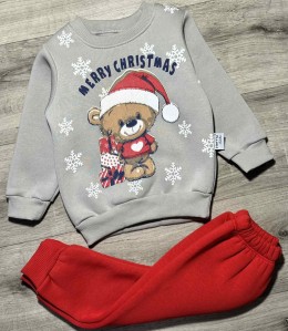 Костюм Herry "Merry Christmas" сірий, хлопчик 1-2-3 роки