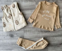 Костюм Minitix "Star Beary" коричневый, мальчик 9-12-18-24 месяцев