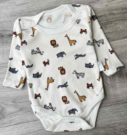 Боді Nayinom "Звірята" бежевий, унісекс 0-3-6-9 місяців
