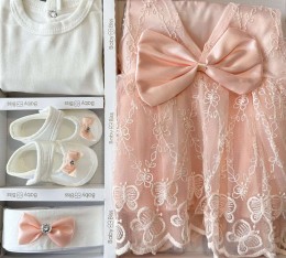 Комплект Baby Biss "Метелик" персиковий, дівчинка 3-6 місяців