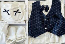 Комплект Baby Biss "Джентльмен" синій(темний), хлопчик 0-6 місяців