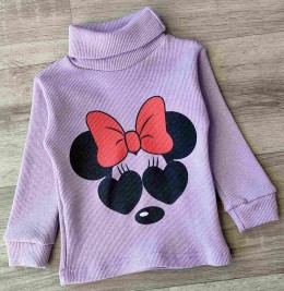 Водолазка "Мышка" фиолетовый(сиреневый), девочка 1-3-5-7-9 лет