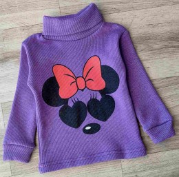 Водолазка "Мишка" фіолетовий, дівчинка 1-3-5-7-9 років