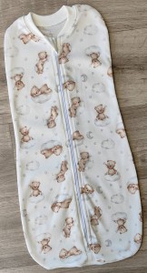 Кокон «Мишка на облаке» белый, унисекс 0-3 месяцев
