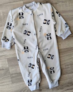 Спальник "Пандочка" сірий, унісекс 6-9-12 роки