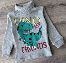 Водолазка "Dino" сірий, хлопчик 1-3-5-7-9 років