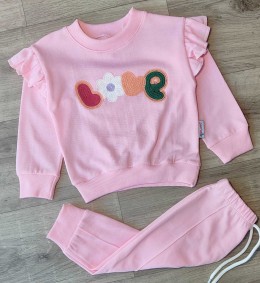 Костюм Benzer "Love" розовый, девочка 9-12-18 месяцев