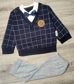 Костюм Benzer "Клітинка" синій, хлопчик 6-9-12 місяців