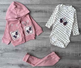 Комплект Hopy kids «Cute» коричневий (теракотовий), дівчинка 3-6-9 місяців