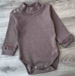 Боді «Однотонний» коричневий, унісекс 6-9-12-24 місяців