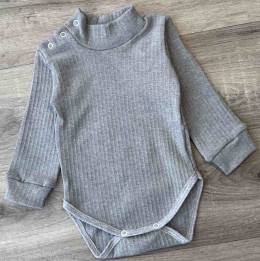 Боди «Однотонный» серый, мальчик 6-9-12-24 месяцев
