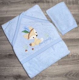 Рушник Ramel "Лисеня" блакитний, хлопчик 100*100