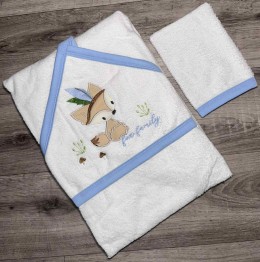 Рушник Ramel "Лисеня" блакитний 2, хлопчик 100*100