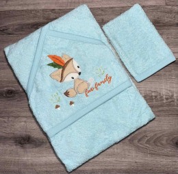 Рушник Ramel "Лисеня" зелений, унісекс 100*100