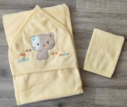 Рушник Ramel "Котик" жовтий, унісекс 100*100