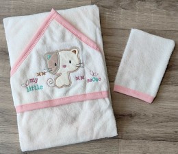Рушник Ramel "Котик" рожевий 2, дівчинка 100*100