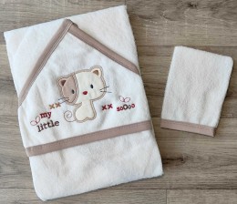 Рушник Ramel "Котик" бежевий, унісекс 100*100