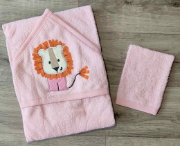 Полотенце Ramel "Левеня" розовый, девочка 100*100