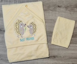 Полотенце Ramel "Ежики" желтый, унисекс 100*100