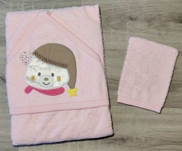 Полотенце Ramel "Медвежонок" розовый, девочка 100*100