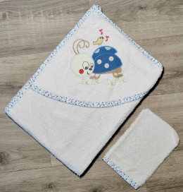 Полотенце Ramel "Божья коровка" голубой 2,мальчик 80*80