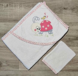 Полотенце Ramel "Божья коровка" розовый 2,девочка 80*80