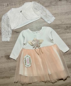 Сукня "Листочок" персиковий, дівчинка 9-12-18 місяців
