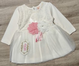 Платье "Flower" белый, девочка 9-12-18 месяцев