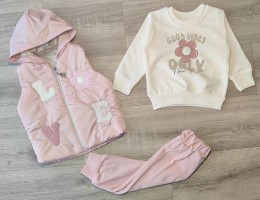 Костюм Partner "Love" розовый, девочка 9-12-18-24 месяцев