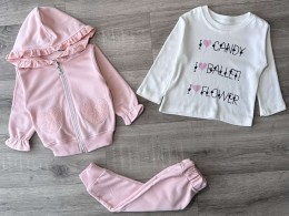 Костюм Partner "I❤️Flower" персиковый, девочка 9-12-18-24 месяцев