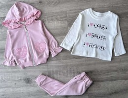 Костюм Partner "I❤️Flower" розовый, девочка 9-12-18-24 месяцев