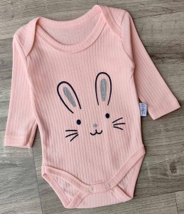 Боди Findik "Зайка" персиковый, девочка 3-6-9-12-18 месяцев