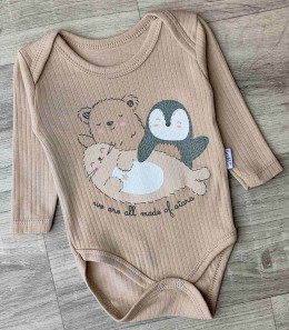 Боди Findik "Sea ​​animals" коричневый, мальчик 3-6-9-12-18 месяцев