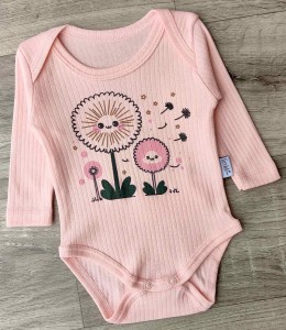 Боди Findik "Кульбабы" персиковый, девочка 3-6-9-12-18 месяцев