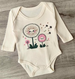 Боди Findik "Кульбабы" молочный, девочка 3-6-9-12-18 месяцев