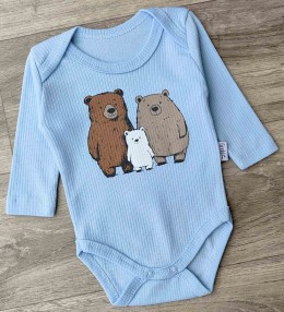 Боди Findik "Bear cubs" голубой, мальчик 3-6-9-12-18 месяцев