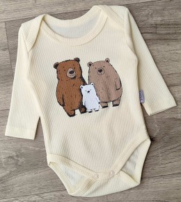 Боди Findik "Bear cubs" молочный, унисекс 3-6-9-12-18 месяцев