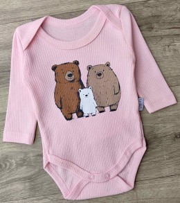Боди Findik "Bear cubs" розовый, девочка 3-6-9-12-18 месяцев