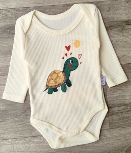 Боди Findik "Черепаха" молочный, унисекс 3-6-9-12-18 месяцев