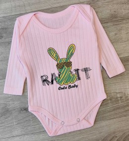 Боди Findik "Rabbit" розовый, девочка 3-6-9-12-18 месяцев