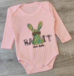 Боди Findik "Rabbit" персиковый, девочка 3-6-9-12-18 месяцев