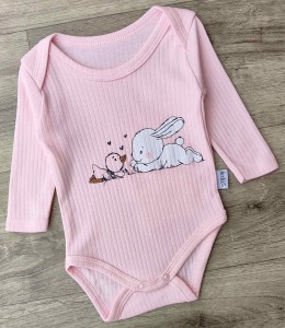 Боди Findik "Зайчик+утенок" розовый, девочка 3-6-9-12-18 месяцев
