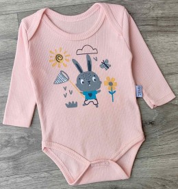 Боди Findik "Кролик" персиковый, девочка 3-6-9-12-18 месяцев